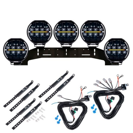 Ekstralys PURELUX Heat 9200   Rund / 22 cm / 200W 5 stk   Komplett sett WRC