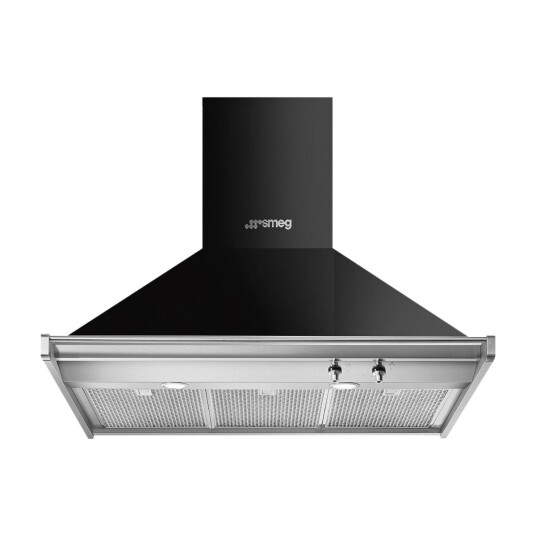 Smeg KD90HNE Vegghengt Kjøkkenvifte 90 cm med Belysning og Intensiv Hastighet i Rustfritt Stål Smeg KD90HNE Vegghengt Kjøkkenvifte 90 cm med Belysning og Intensiv Hastighet i Rustfritt Stål