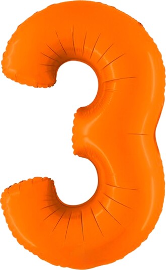 Ballongkungen Ballongtall Matt Oransje Tallet 3 400300MO