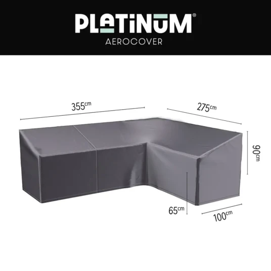 Platinum Aerocover Loungetrekk L HB 355x275x100xH65/90 Høyre Aerocover Antrasitt