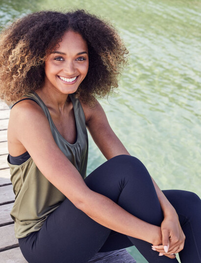 ZEBDIA Women Sports Top - Khaki green - S ZEBDIA Women Sports Top - Khaki green - S