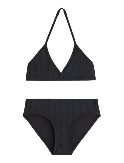 Lindex Bikini Triangle Rib Black 158/164