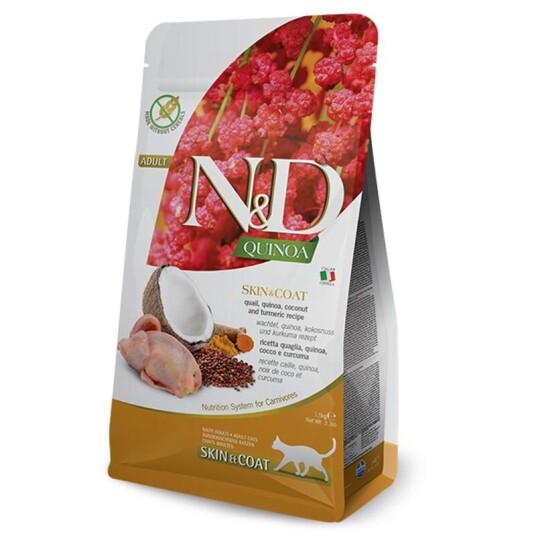 Farmina N&D Quinoa Tørrfôr for Katter med And og Tyttebær, 1,5 kg