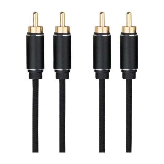 DACOTA PLATINUM RCA STEREO-KABEL HANN-HANN 1,5M, SVART