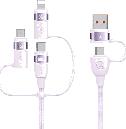 Usb-Kabel Usams Usb-A 2X Usb-C + Lightning + Microusb 1,2 M Rød Usb-Kabel Usams Usb-A 2X Usb-C + Lightning + Microusb 1,2 M Rød