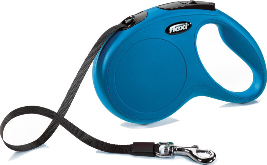Flexi New Classic L 8m Hundebånd Blå - Maks 50 kg