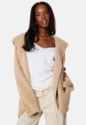 ONLY Contact Hood Sherpa Coat Humus S