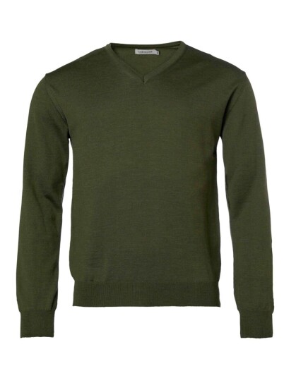 Chevalier Aston V-neck Merino Pullover Men Dark Greeen XL