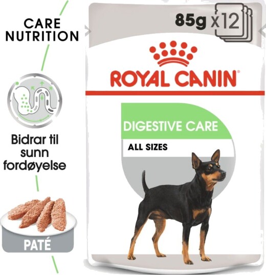 Royal Canin Våtfôr for hunder Digestive Care 12 x 85 g - Voksen og Magehelse Royal Canin Våtfôr for hunder Digestive Care 12 x 85 g - Voksen og Magehelse