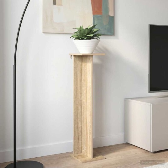vidaXL Planteholder 2 pcs Sonoma eik 25 x 25,5 x 100,5 cm