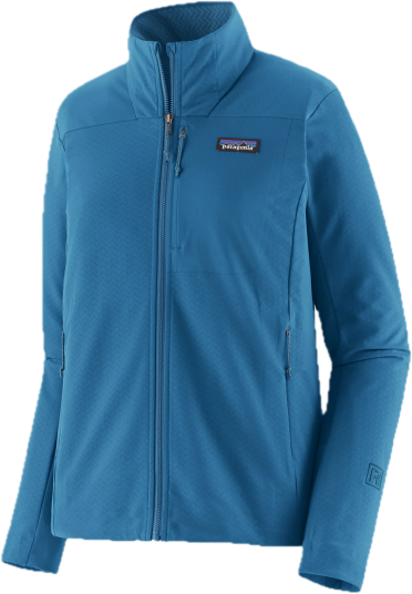 Patagonia W"s R1 Crossstrata Jacket Aquatic Blue L