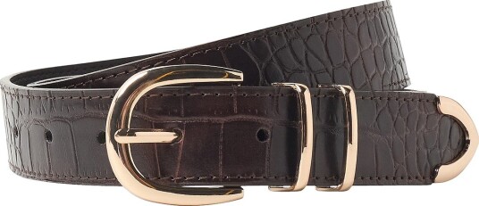 Ellos Collection   Belte i skinnimitasjon   Brun