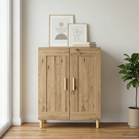 vidaXL Serviesskap Artisan eik 69,5 x 34 x 90 cm Konstruert tre