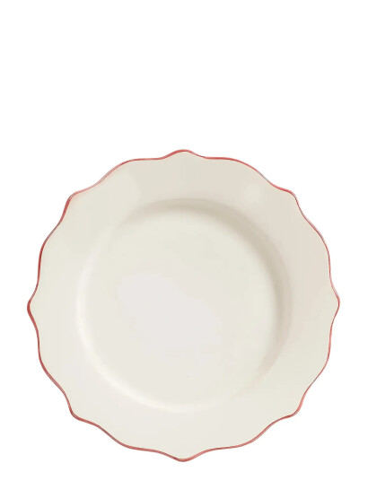 Anna + Nina Carmine Scalloped Dinner Plate - White - Ø 27 CM