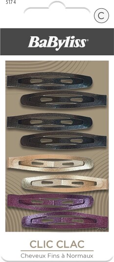 Babyliss Paris | Oval Snap Clips 8Pk | 8 pcs