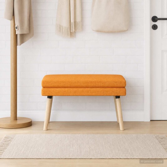 vidaXL Dobbel-lags benk Mørk Gul 80 x 40 x 47 cm Stoff