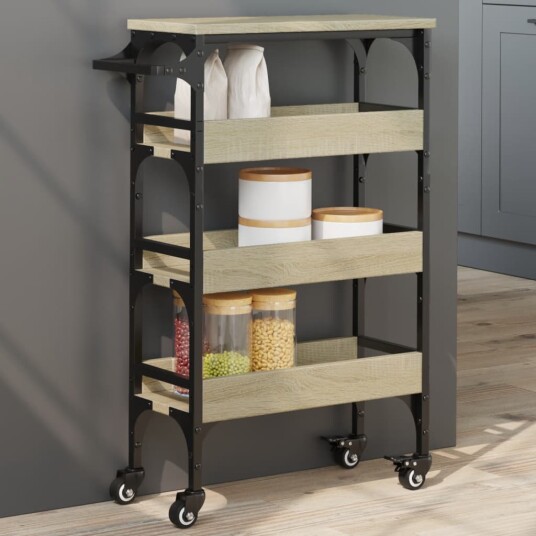 Kjøkkentralle sonoma eik 53x20x76 cm konstruert tre 842352