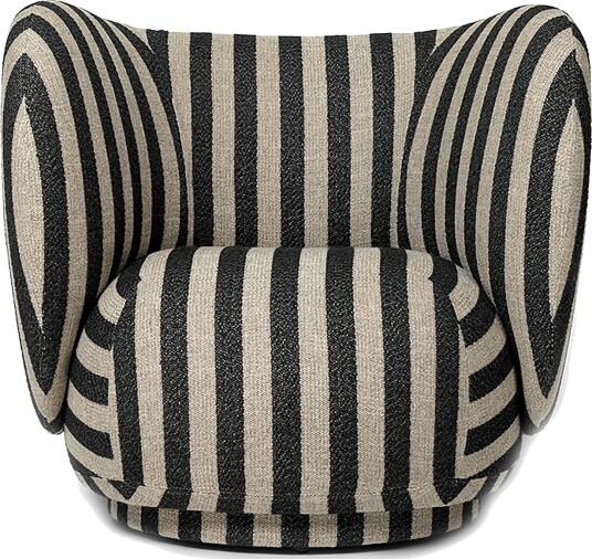 Ferm Living Rico Lounge Lenestol Louisiana   Sand/Black