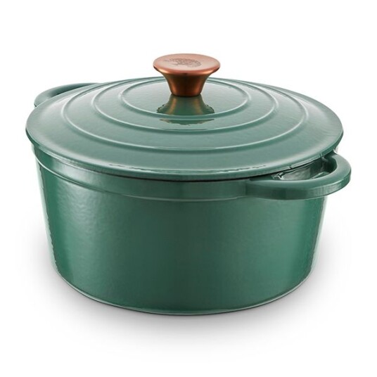 BARBARY&OAK Rund Støpejernsgryte, 24cm, Grønn, 4 liter BARBARY&OAK Rund Støpejernsgryte, 24cm, Grønn, 4 liter