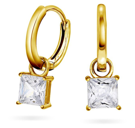 Pan Jewelry, Øreringer i forgylt sølv med zirkonia Pan Jewelry, Øreringer i forgylt sølv med zirkonia