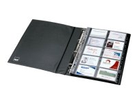 Sigel - Visittkortbok - 20 rom - fortrykt: A-Z - for 90 x 58 mm - kapasitet: 400 kort - svart Sigel - Visittkortbok - 20 rom - fortrykt: A-Z - for 90 x 58 mm - kapasitet: 400 kort - svart