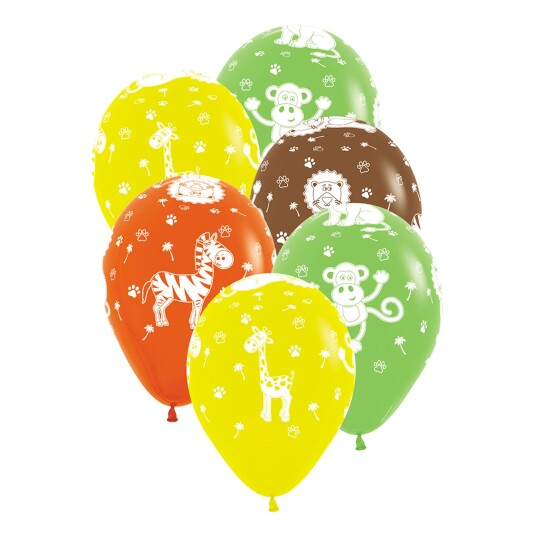 Buttericks Leco AB Ballonger Jungelens Dyr - 6-pakning
