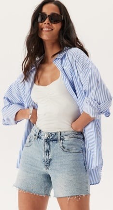 VERO MODA Vmtess mid rise short denim shorts Light Blue Denim M
