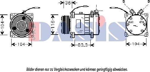 AC-kompressor AKS DASIS 850446N AC-kompressor AKS DASIS 850446N