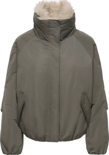 ONLY Onlaudrey Fur Collar Bomber Otw BLACK OLIVE XS