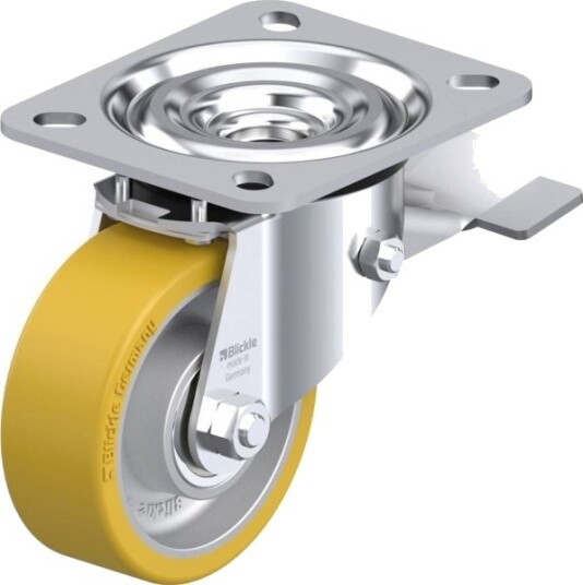 Blickle 623017 L-Alth 80K-St Styrehjul Med Brems, Hjuldiameter 80 Mm, Bæreevne (Maks.) 200 Kg, 1 Stk