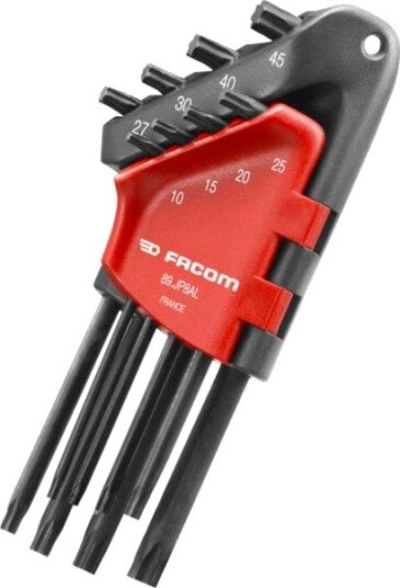 Facom Torxnøkkelsett 89.JP8AL T10-T45, Stor Holder, 8 Stk.