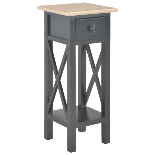 vidaXL Sidebord svart 27x27x65,5 cm tre