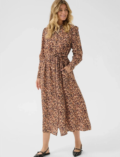 Cream Creluna Shirt Dress - Brown - 46 Cream Creluna Shirt Dress - Brown - 46