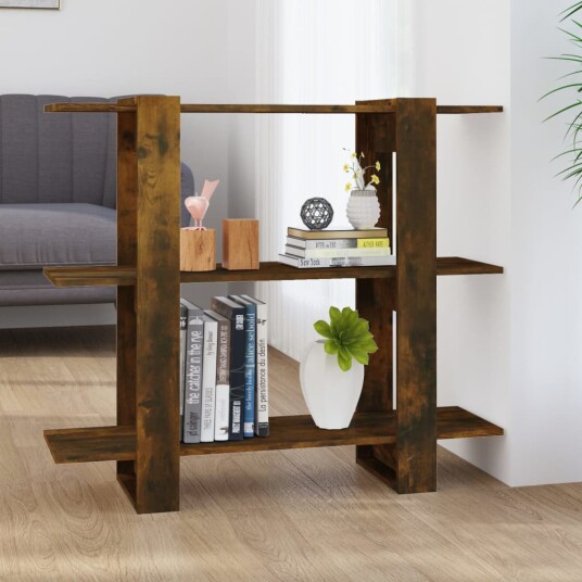 vidaXL Bokhylle/romdeler r?kt eik 100x30x87 cm vidaXL Bokhylle/romdeler r?kt eik 100x30x87 cm
