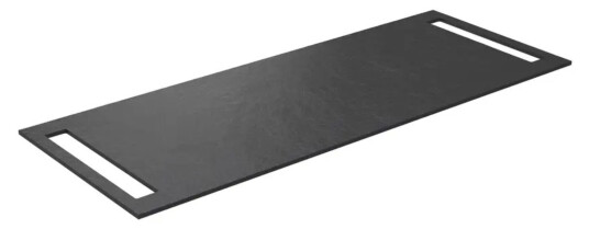 Korsbakken Benkeplate HPL med 2 Side Håndkleholder Svart / Sider 120cm Korsbakken Benkeplate HPL med 2 Side Håndkleholder Svart / Sider 120cm