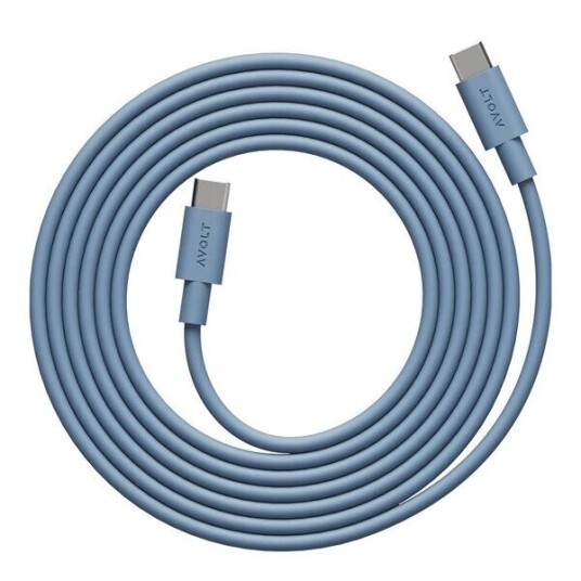 Avolt USB-C til USB-C Kabel 2 m Shark Blue 100W