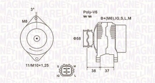 Dynamo MAGNETI MARELLI 063731889010