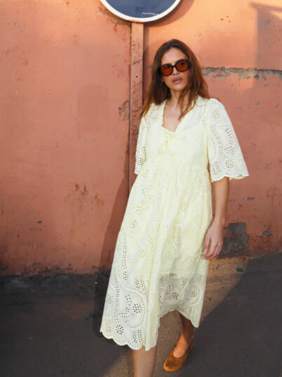 Cras Breeze Dress Gul 34