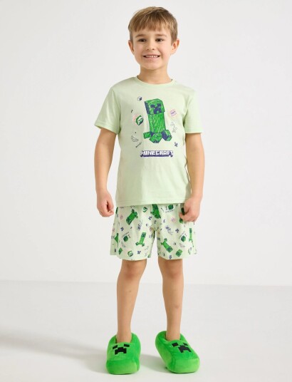 Lindex Minecraft Pyjama Set   Green   98/104