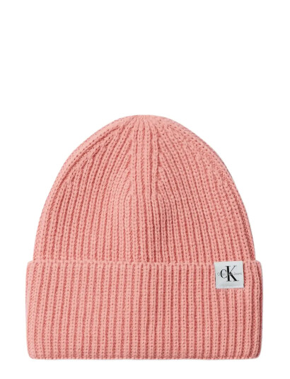 Calvin Klein Monogram Rib Beanie Pink L/XL Calvin Klein Monogram Rib Beanie Pink L/XL