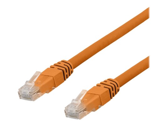 Deltaco Cat6a Koblingskabel 1 m U/UTP Halogenfri Oransje