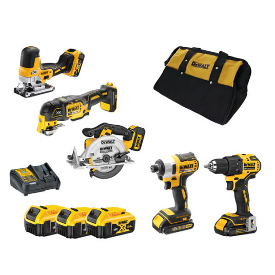 Dewalt Verktøysett 18v 5-Pk Dck555p3 Dewalt Verktøysett 18v 5-Pk Dck555p3
