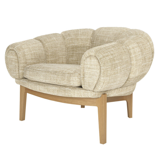 Gubi Croissant Lounge Chair Smilla / Oiled Oak