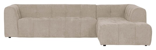 Woood Grid Sofa m. høyrevendt chaiselong, Sand