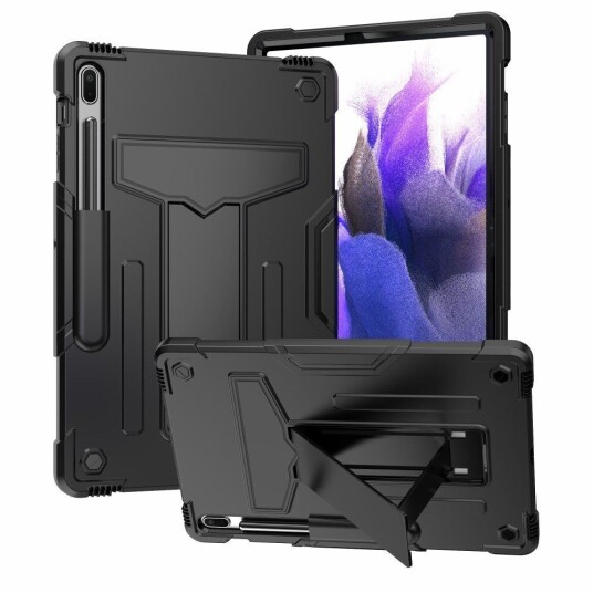 INCOVER Samsung Galaxy Tab S7 FE Håndverkerdeksel Med Stativ - Svart INCOVER Samsung Galaxy Tab S7 FE Håndverkerdeksel Med Stativ - Svart