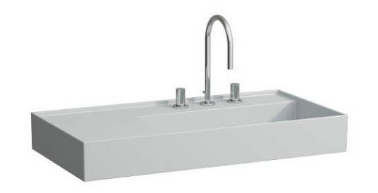 Kartell Laufen servant, 90x46 cm, høyre, matt grå