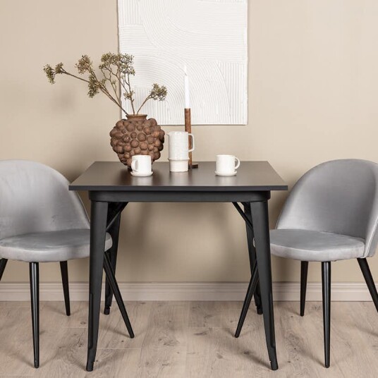 Venture Home Spisegruppe Venture Home Tempe med 2 Velvet Stoler GR22937