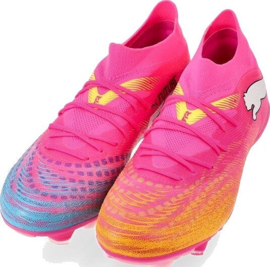 PUMA Future 9 Match FG/AG Showtime Poison Pink/Solstrøm/Bright Aqua/PUMA White Kvinner størrelse 35½ PUMA Future 9 Match FG/AG Showtime Poison Pink/Solstrøm/Bright Aqua/PUMA White Kvinner størrelse 35½