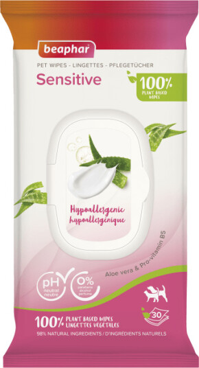 Beaphar Våtservietter Sensitiv 30 Pk Beaphar Våtservietter Sensitiv 30 Pk