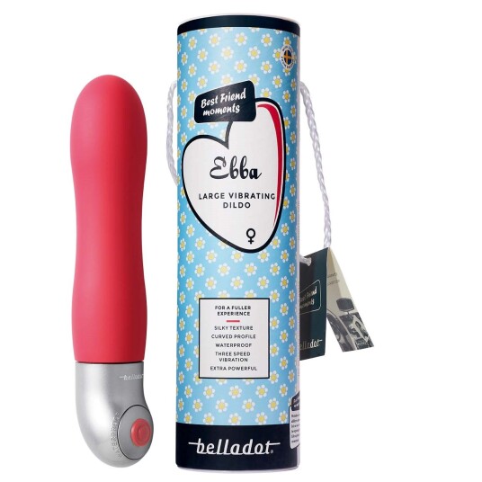 Belladot Ebba Large Vibrating Dildo Red Belladot Ebba Large Vibrating Dildo Red